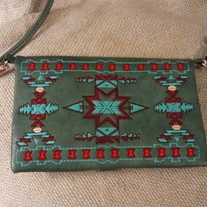 Bohemian (Aztec pattern embroidery) purse